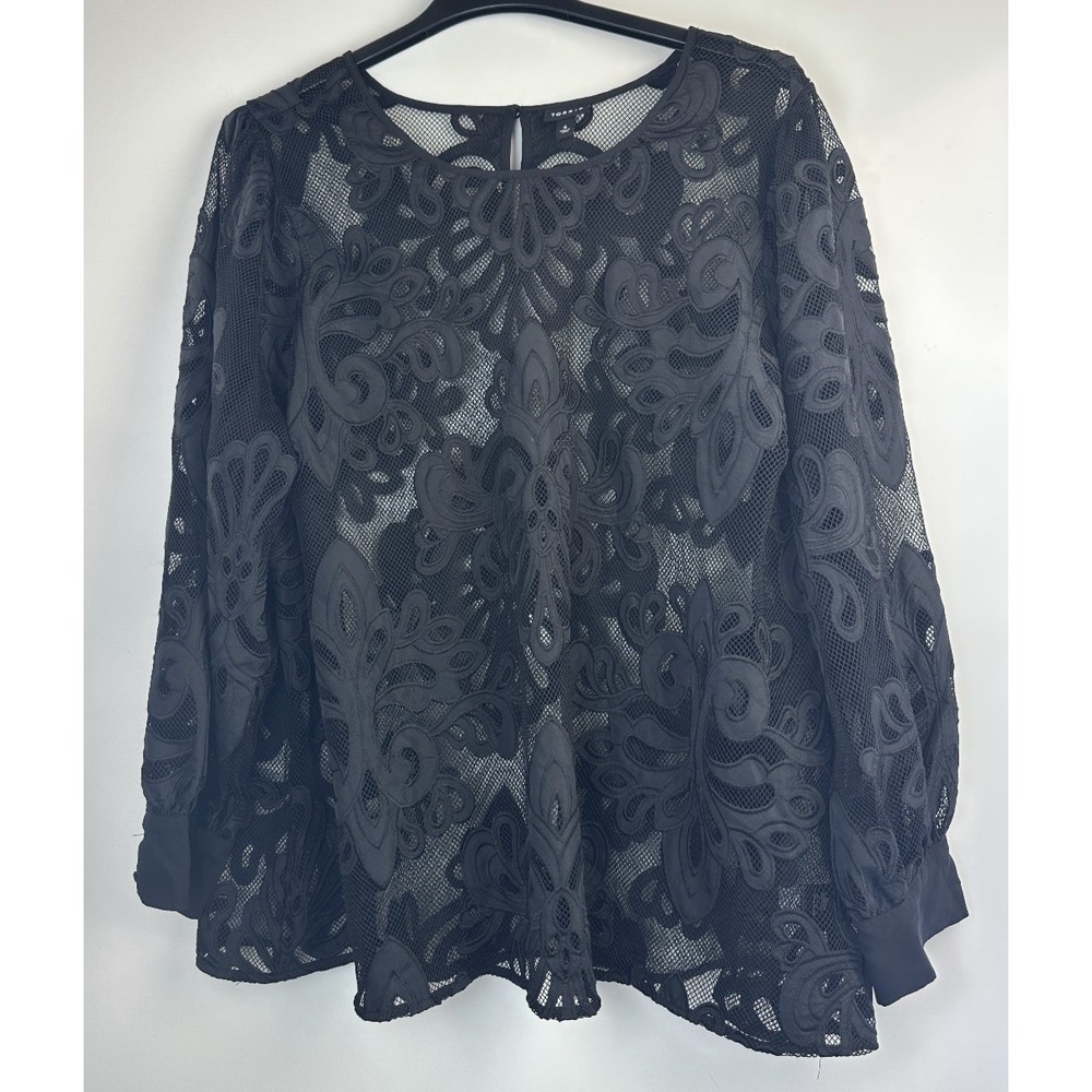 Torrid Mesh Embroidery Long Sleeve Top Plus Size 4 4X Witchy Grunge Whimsigoth - Picture 13 of 14
